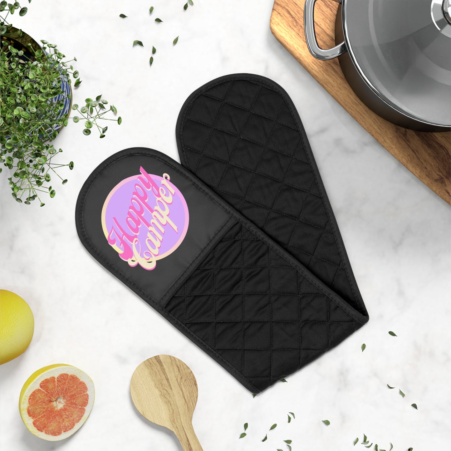 Happy Camper Oven Mitts