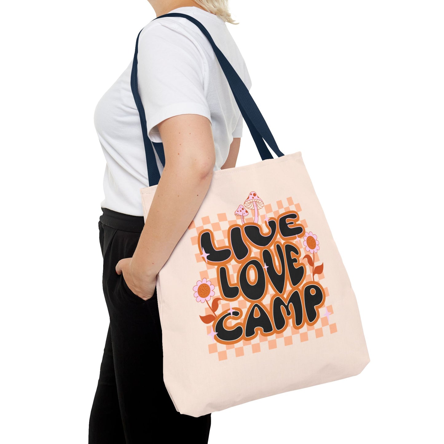 LIVE LOVE CAMP tote bag
