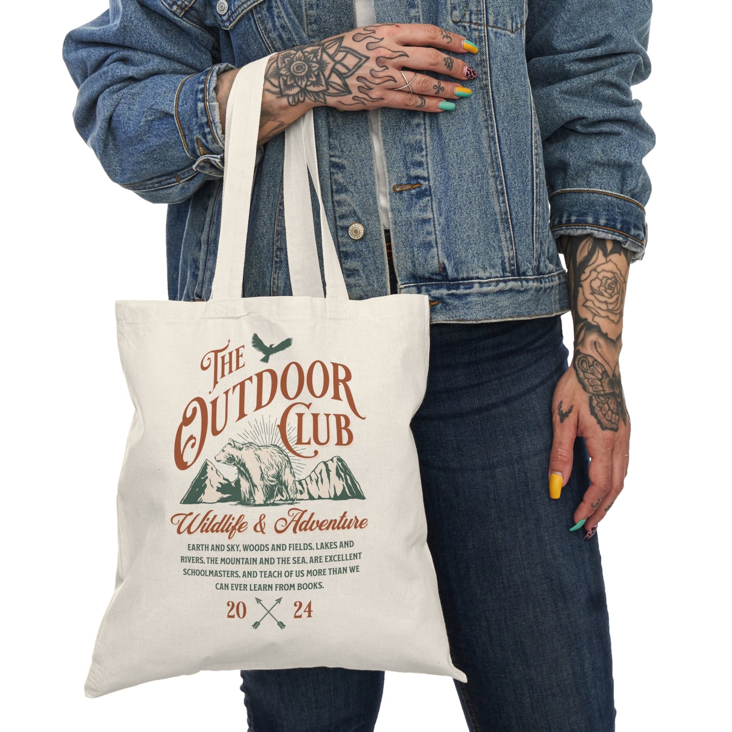 OUTDOOR CLUB cotton tote bag