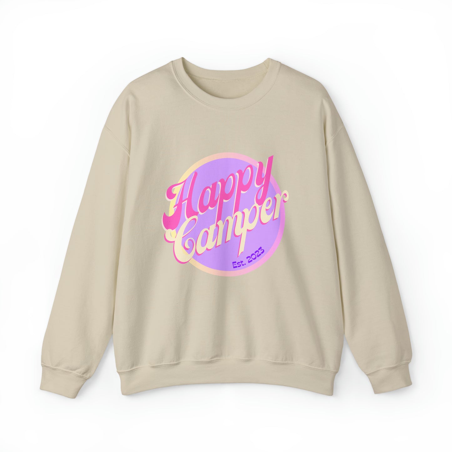 HAPPY CAMPER SMILEY crewneck sweatshirt