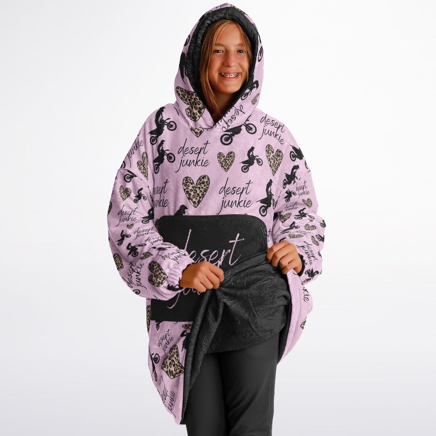 DESERT JUNKIE PINK Youth Reversible Snug Hoodie