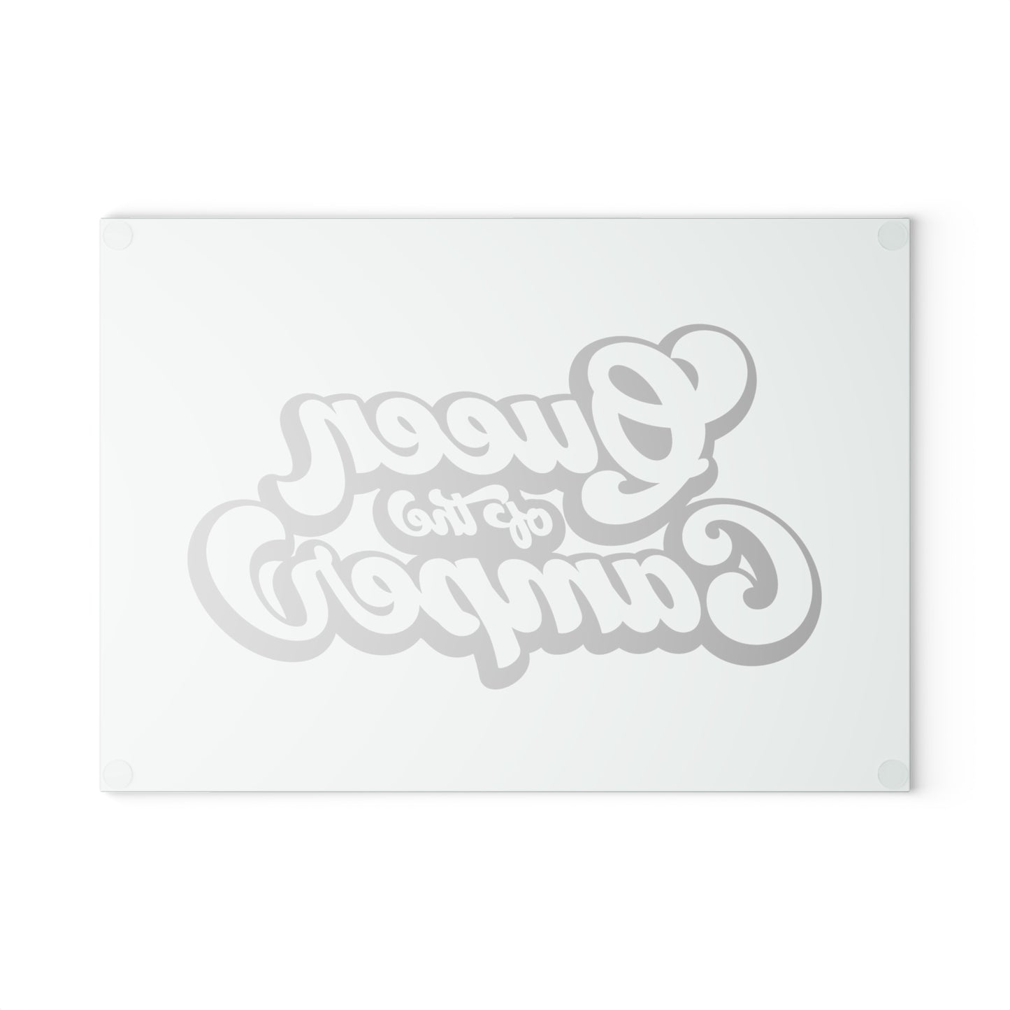 QUEEN OF THE CAMPER Glass Cutting Board