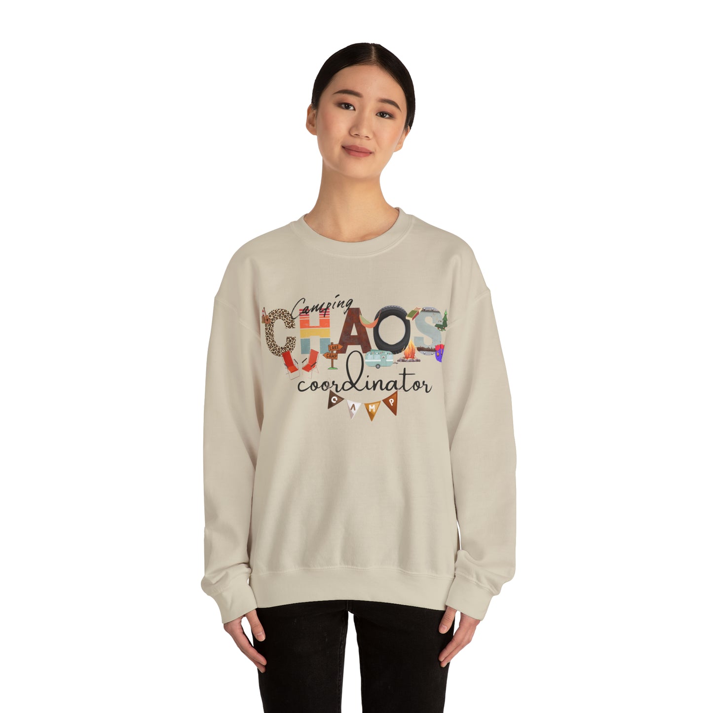 CAMPING CHAOS COORDINATOR Crewneck Sweatshirt