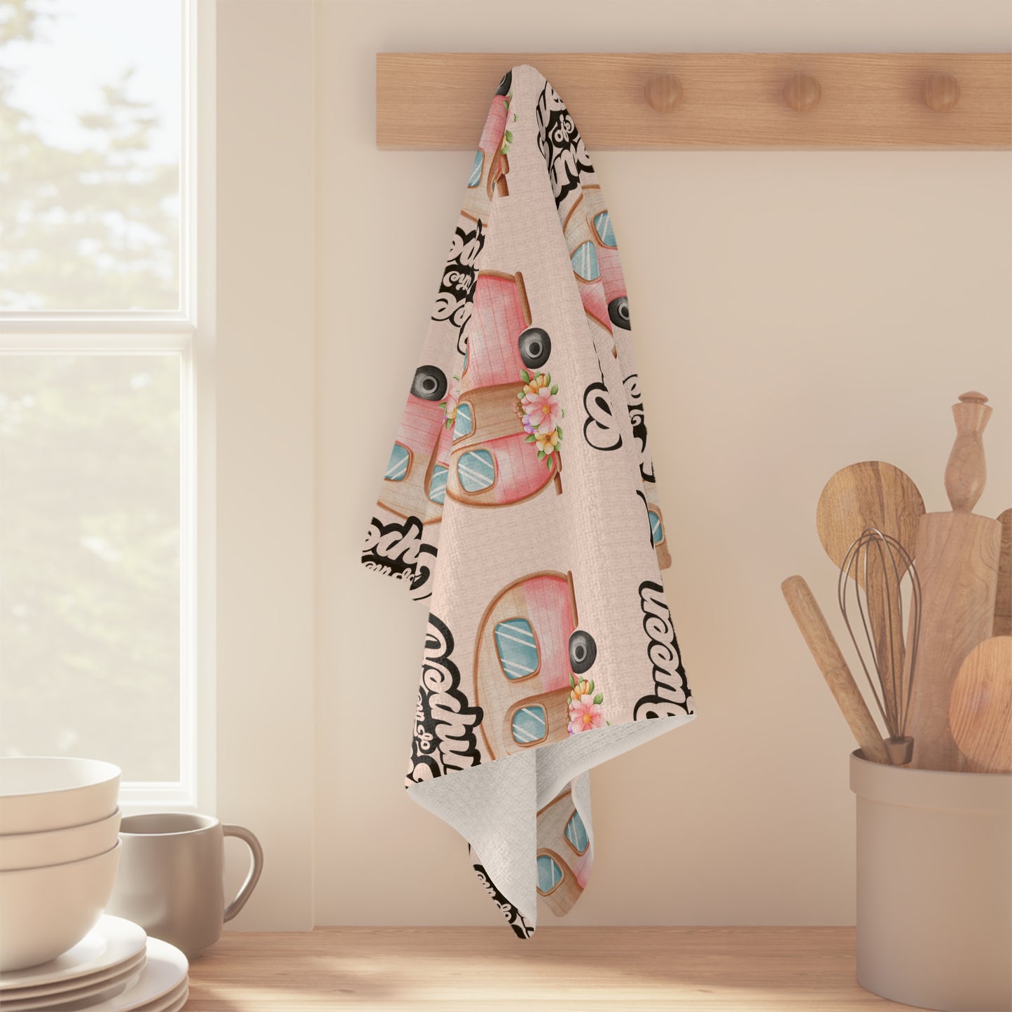 QUEEN OF THE CAMPER kitchen towel