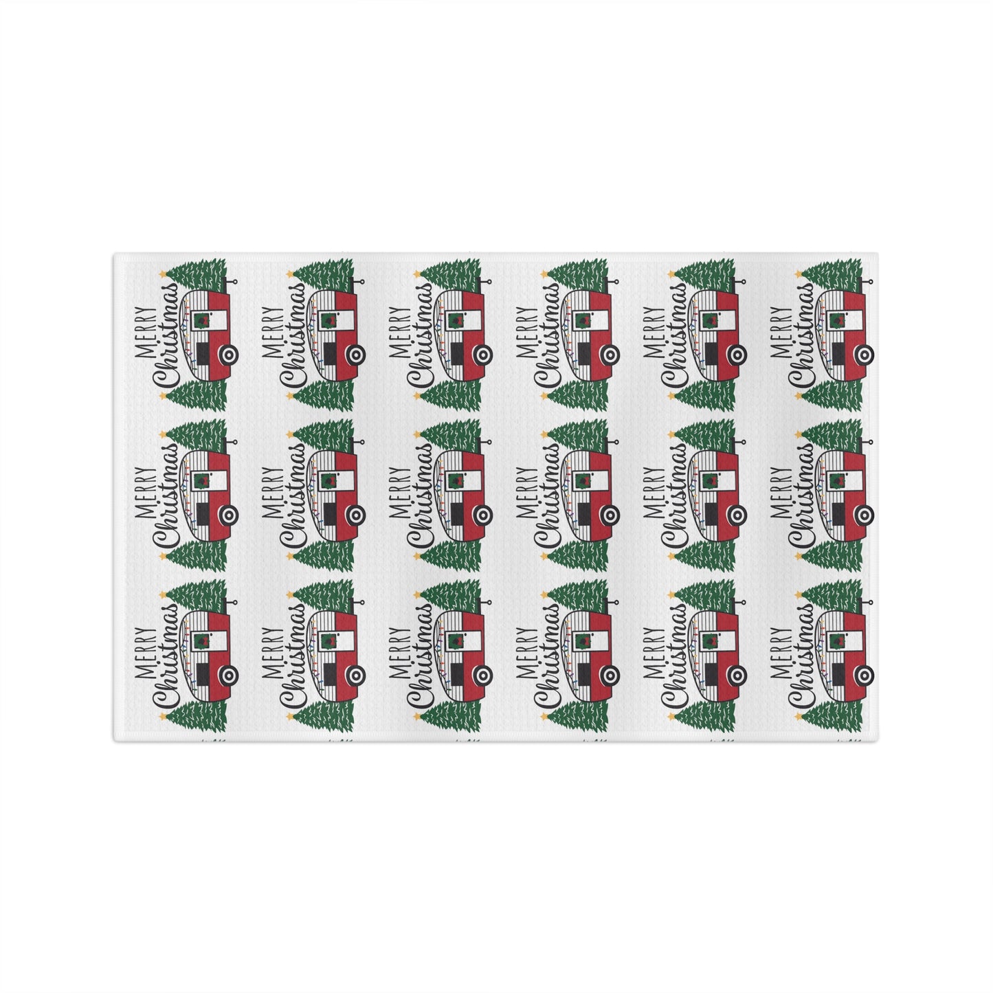 MERRY CHRISTMAS CAMPER kitchen towel