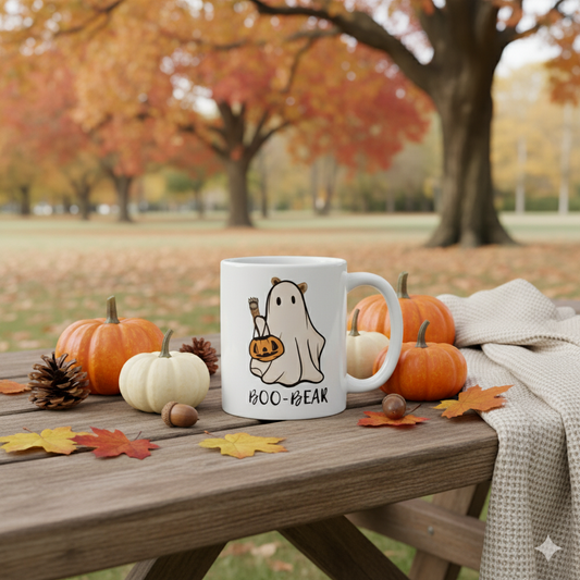 BOO-BEAR white glossy mug