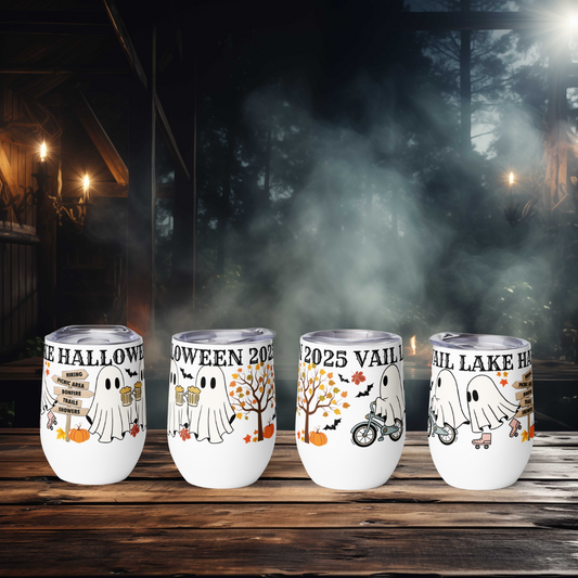 Vail Lake Halloween 2025 Wine Tumbler
