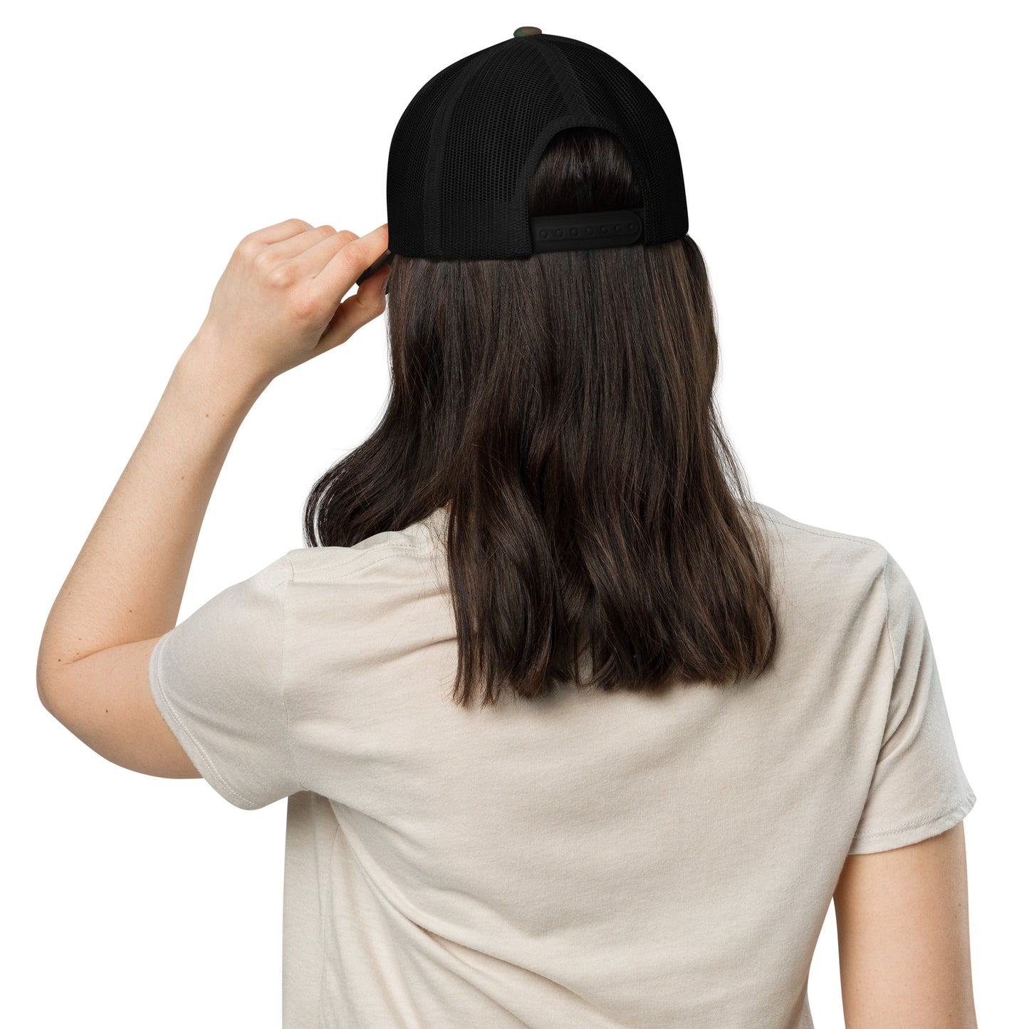 OFF GRID embroidered camo trucker hat