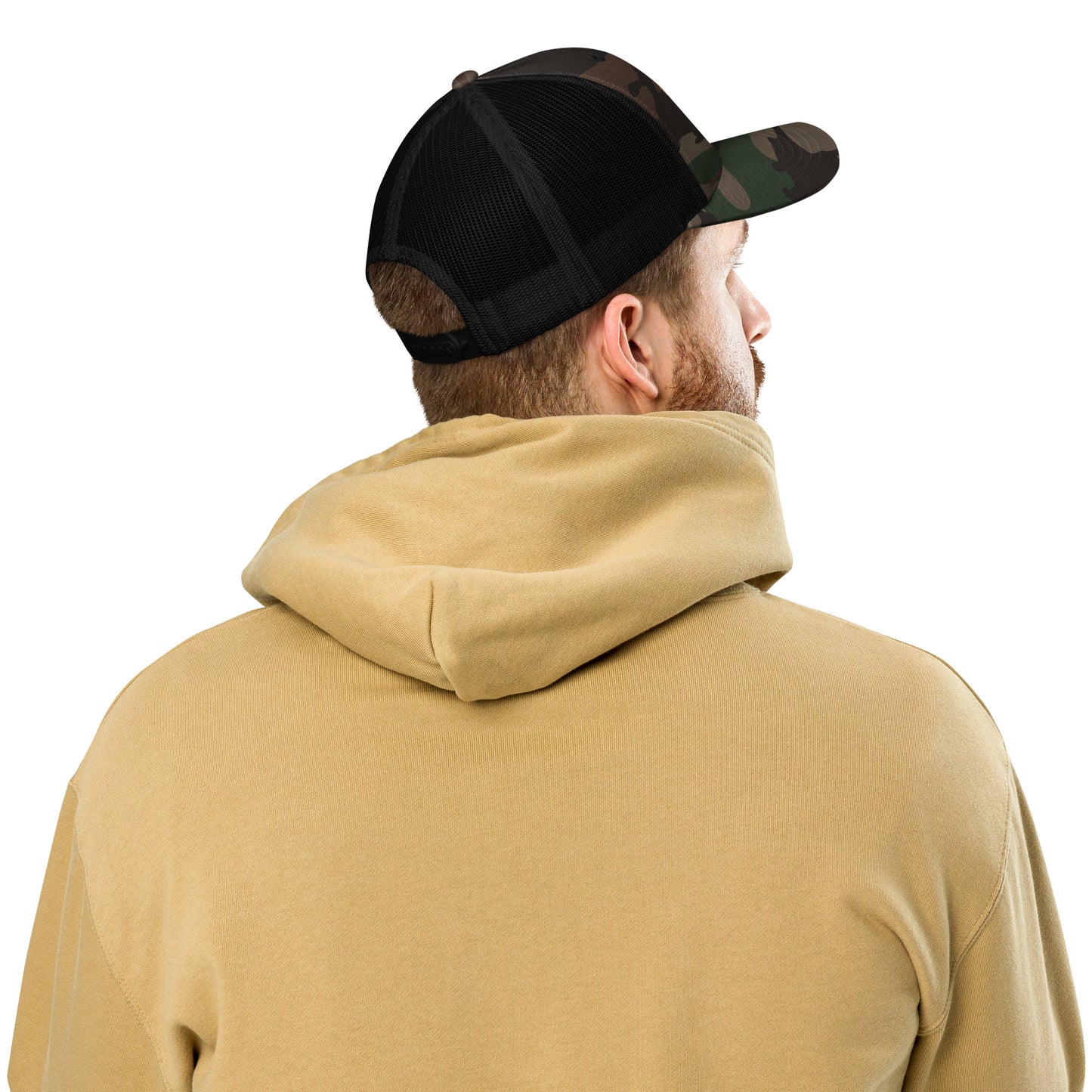 OFF GRID embroidered camo trucker hat