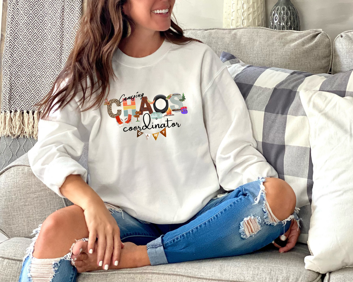 CAMPING CHAOS COORDINATOR Crewneck Sweatshirt