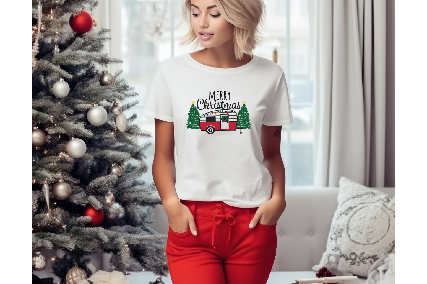 MERRY CHRISTMAS CAMPER s/s tee
