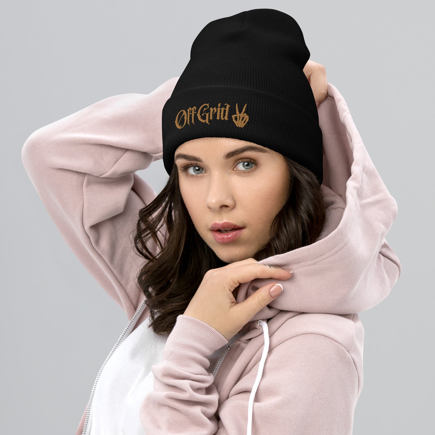 OFF GRID Embroidered Cuffed Beanie