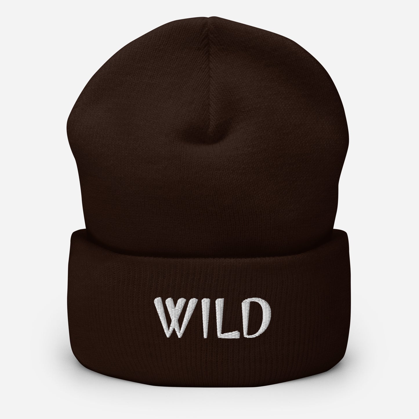 WILD Embroidered Cuffed Beanie