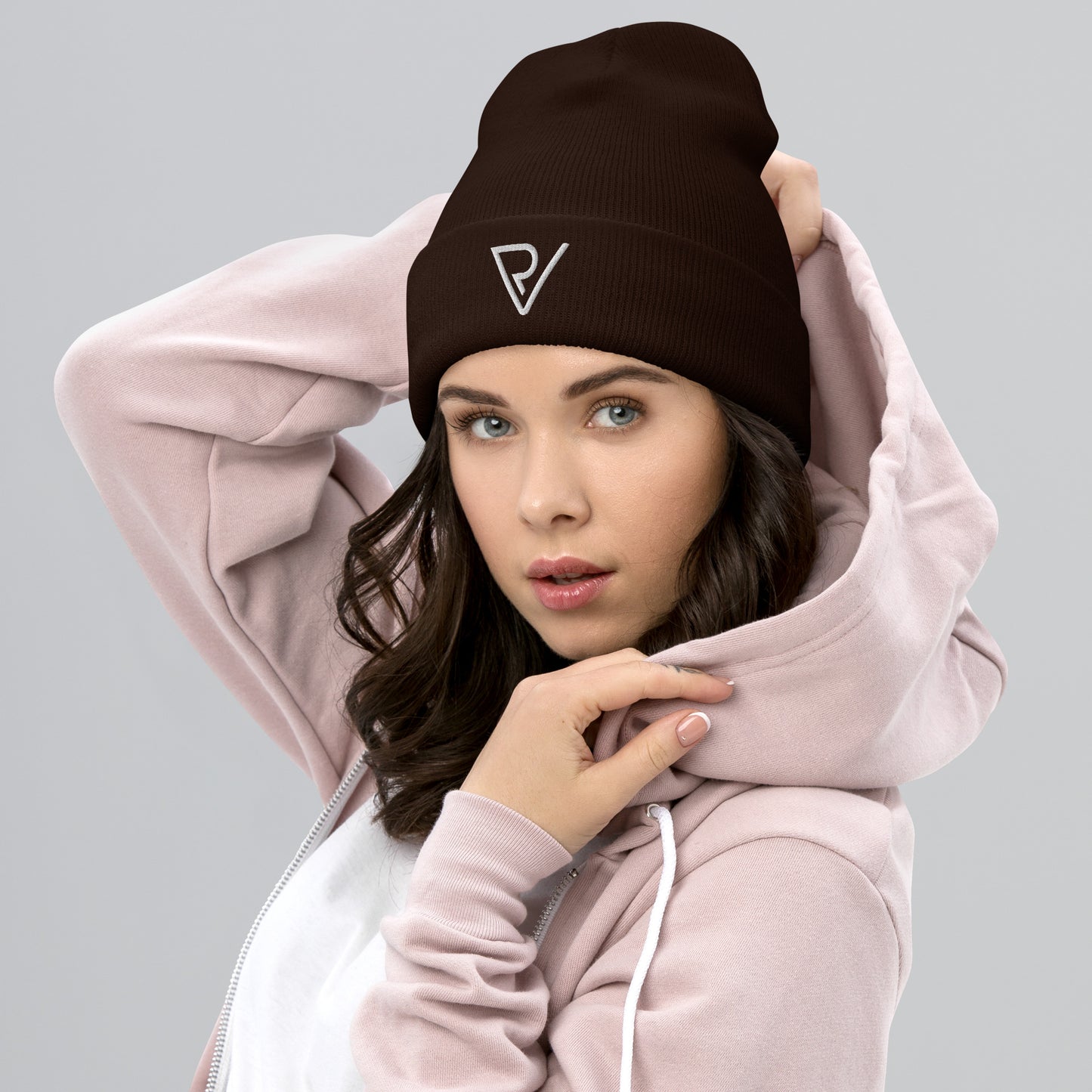 RV Embroidered Cuffed Beanie