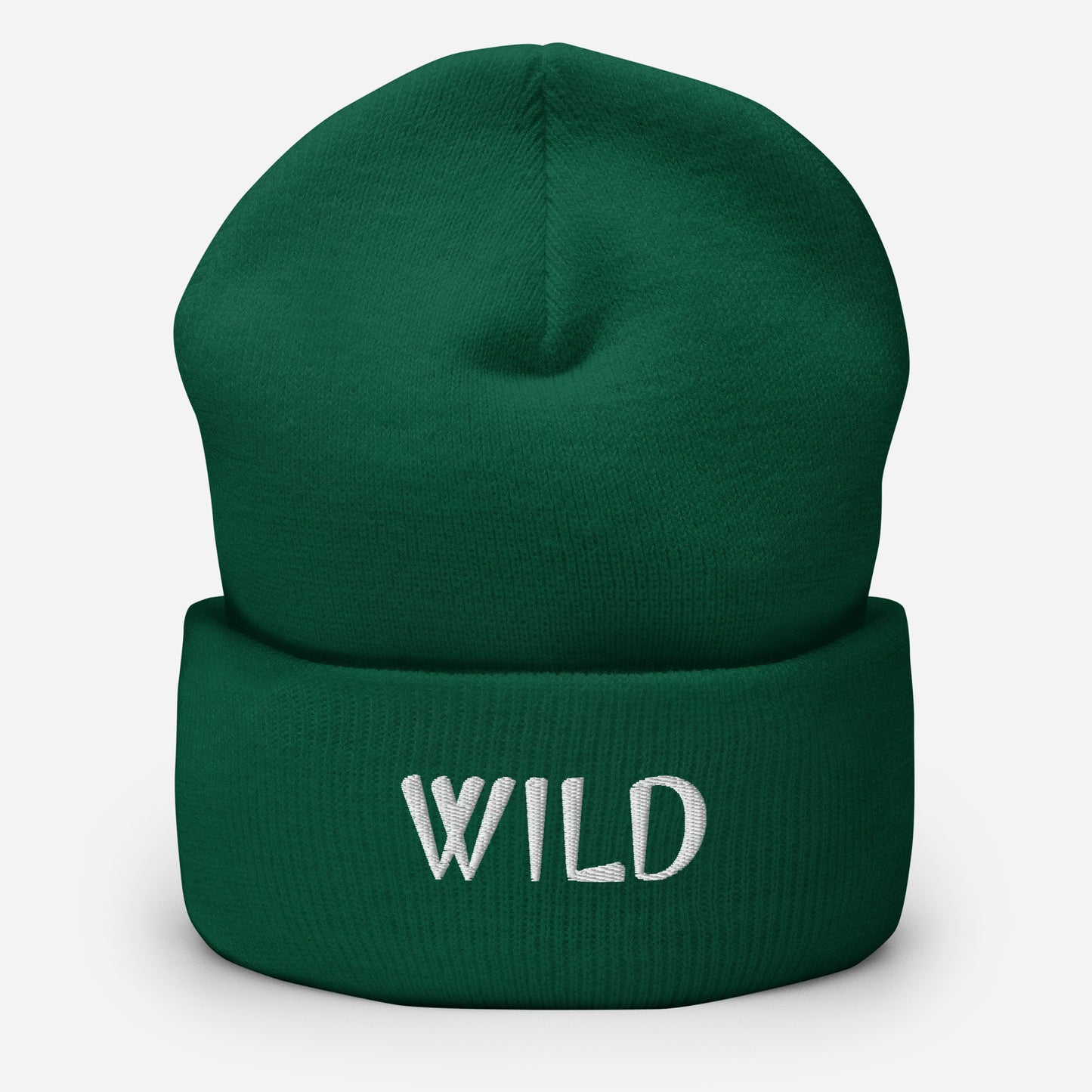 WILD Embroidered Cuffed Beanie