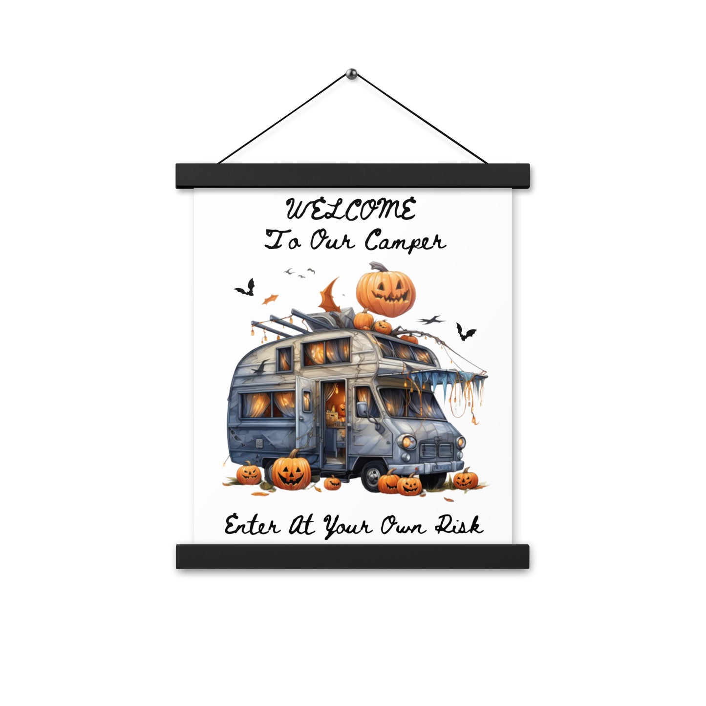 Welcome Halloween poster with hangers