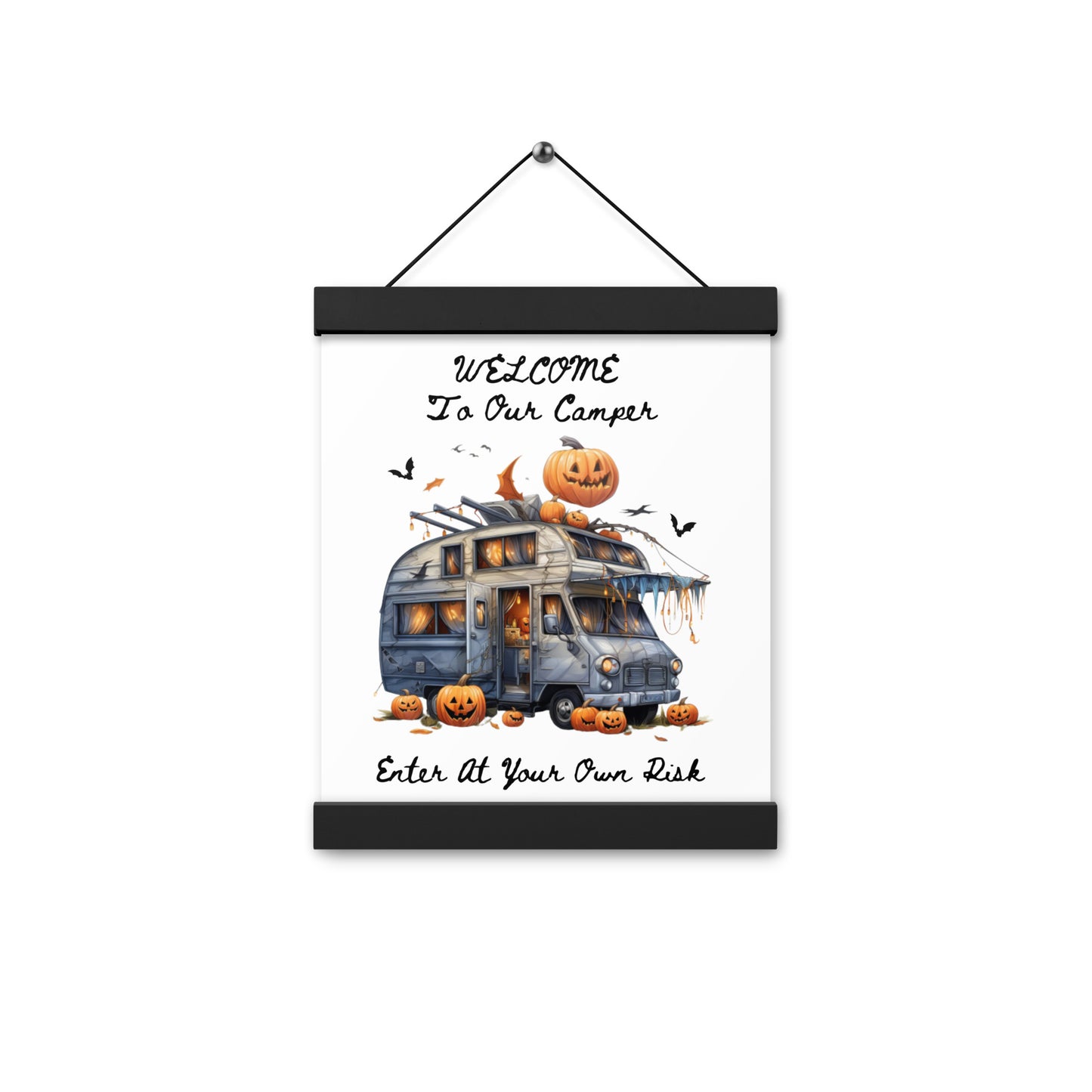 Welcome Halloween poster with hangers