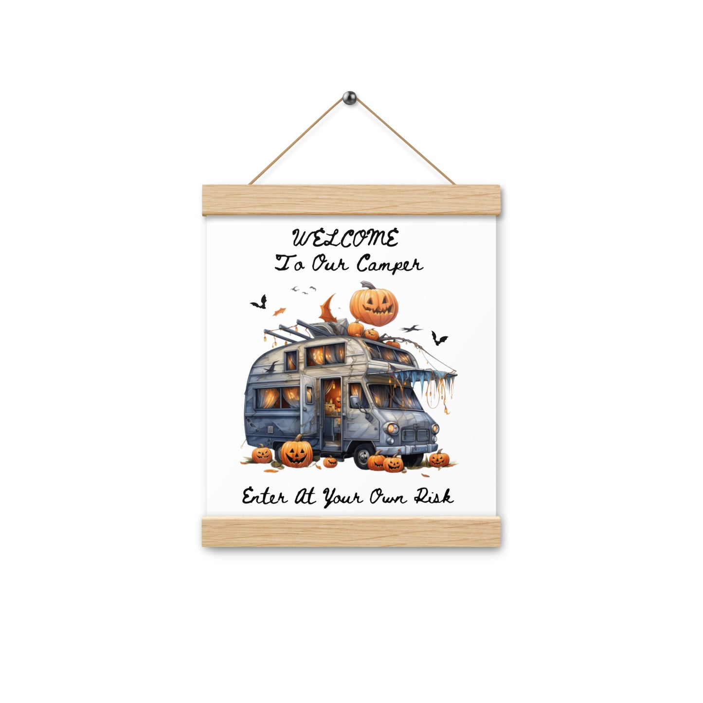 Welcome Halloween poster with hangers