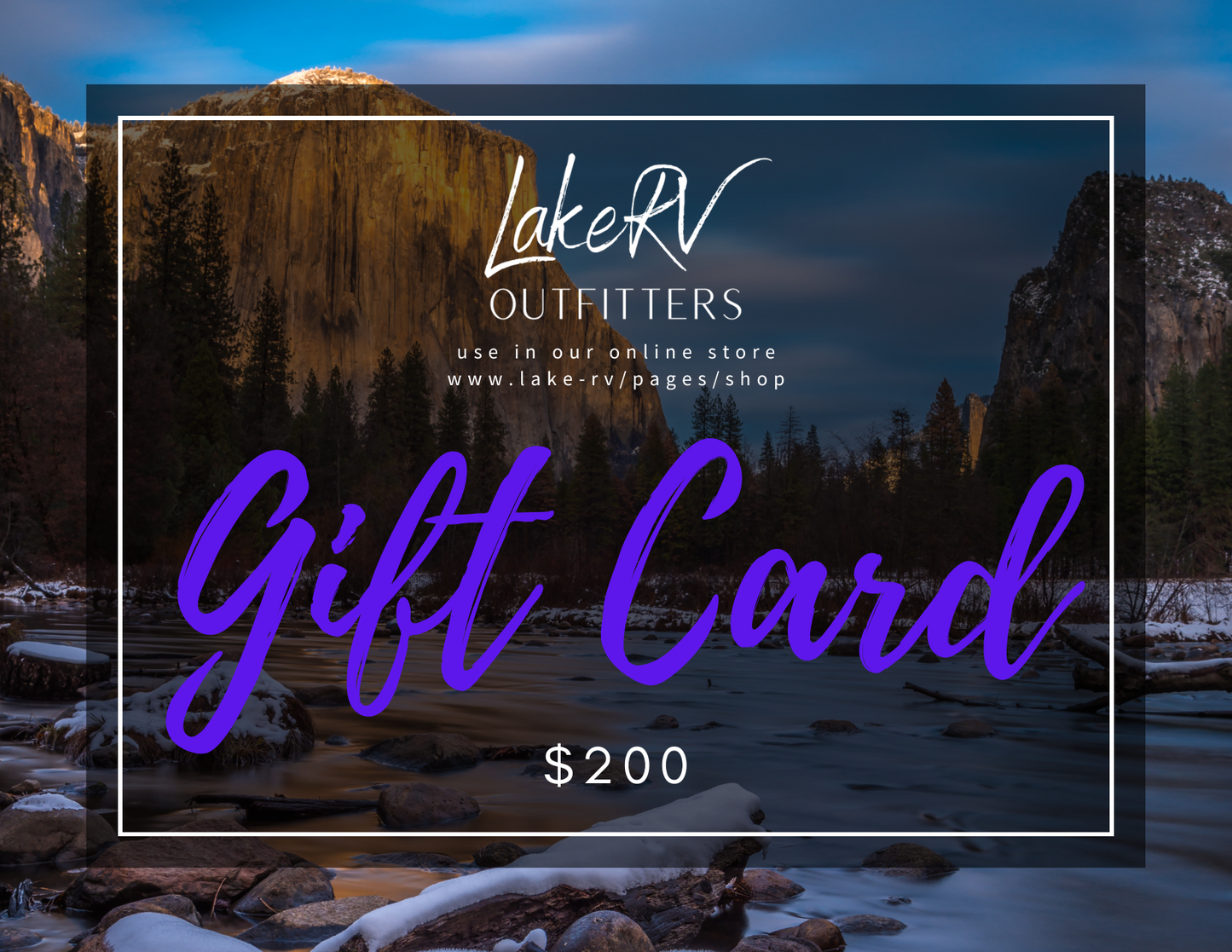 Lake RV Gift Card