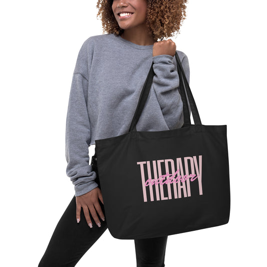 OUTDOOR THERAPY large organic tote bag