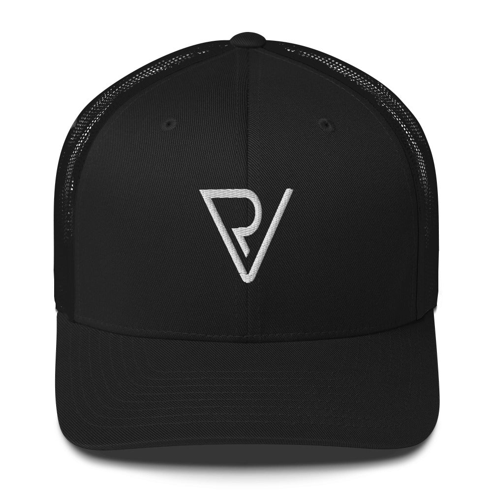 RV embroidered 3D puff trucker cap