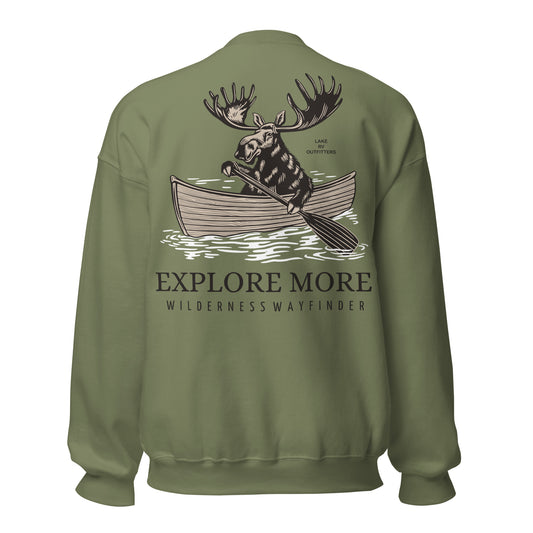 EXPLORING MOOSE crewneck sweatshirt