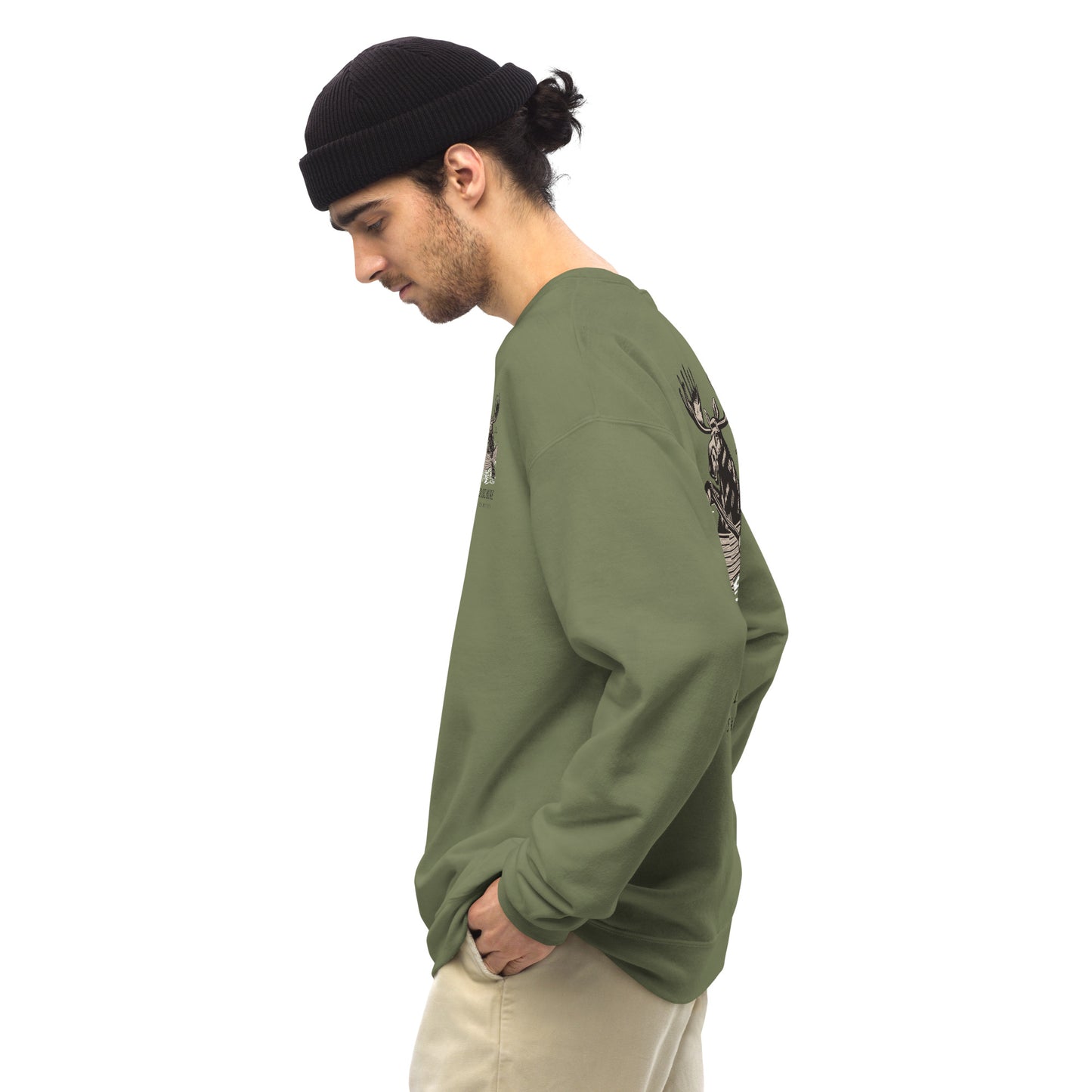 EXPLORING MOOSE crewneck sweatshirt
