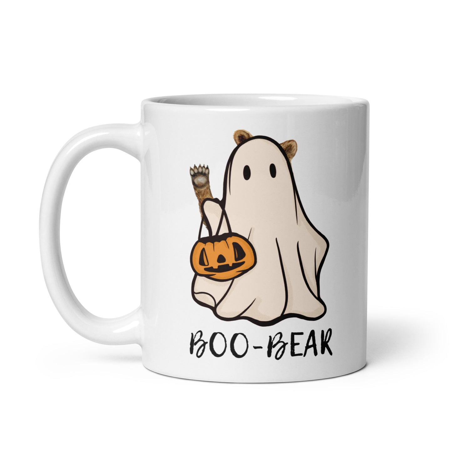 BOO-BEAR white glossy mug