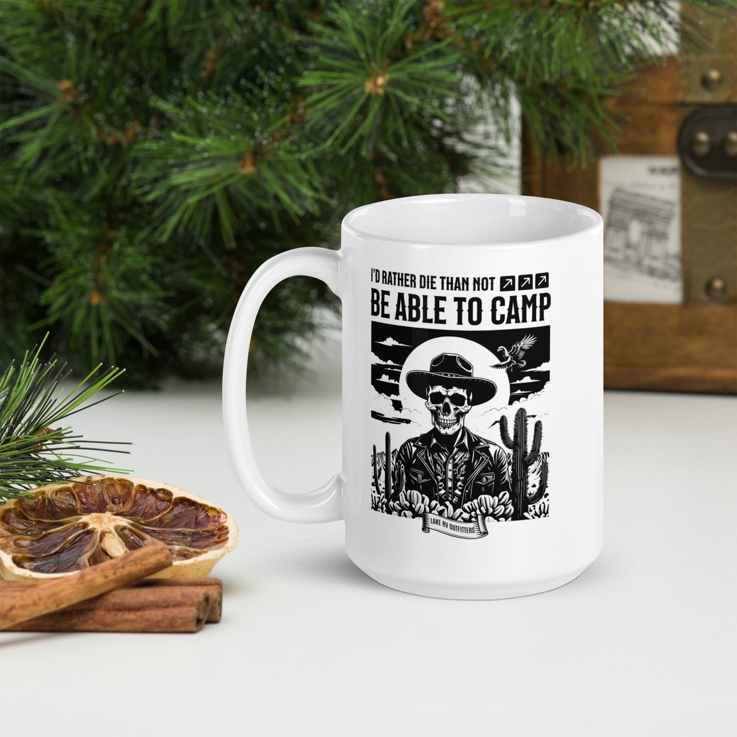 I'D RATHER DIE white glossy mug