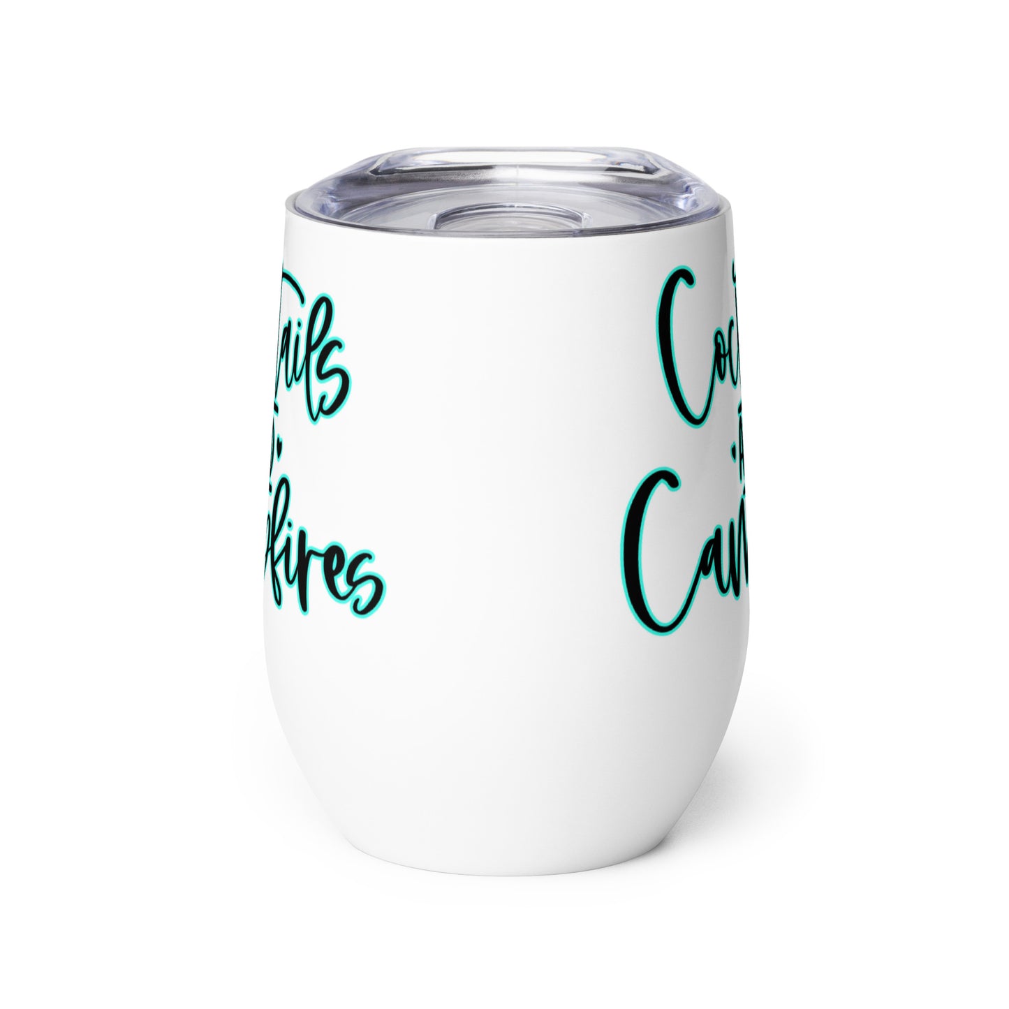 COCKTAILS & CAMPFIRES wine tumbler