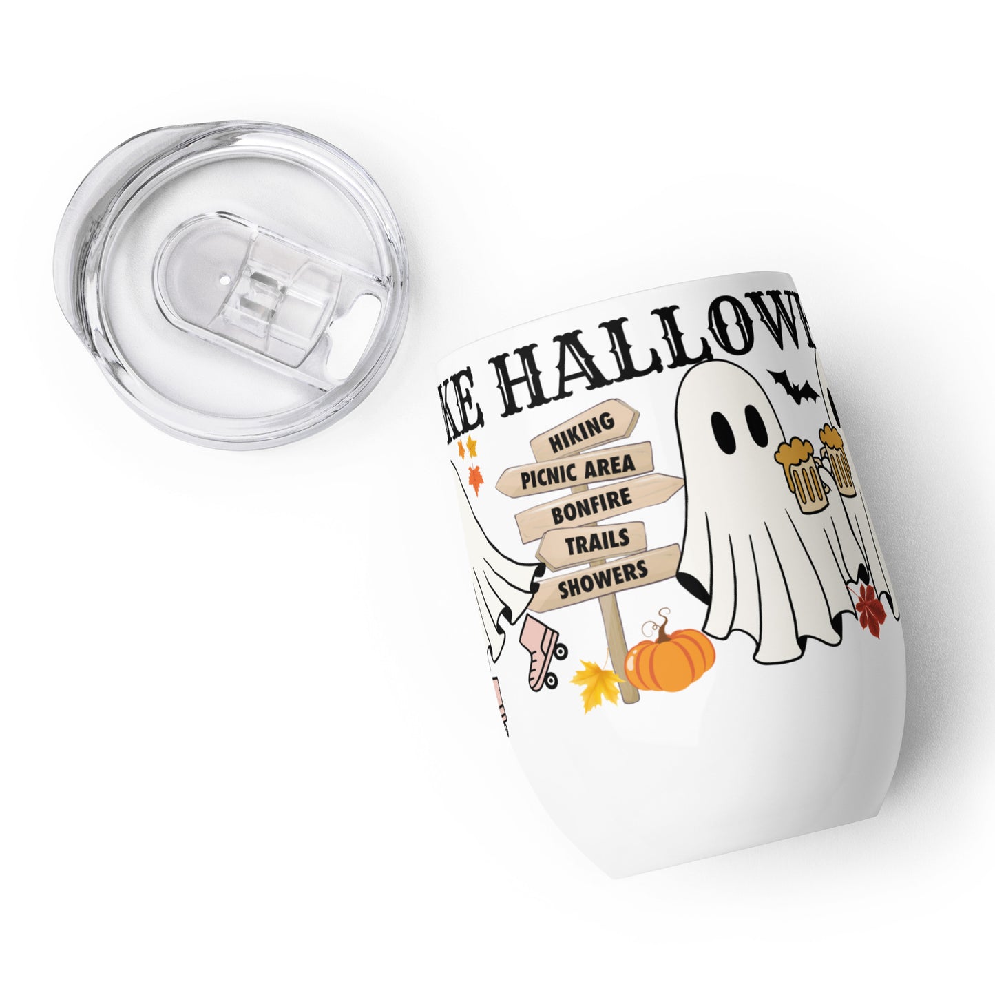 Vail Lake Halloween 2025 Wine Tumbler