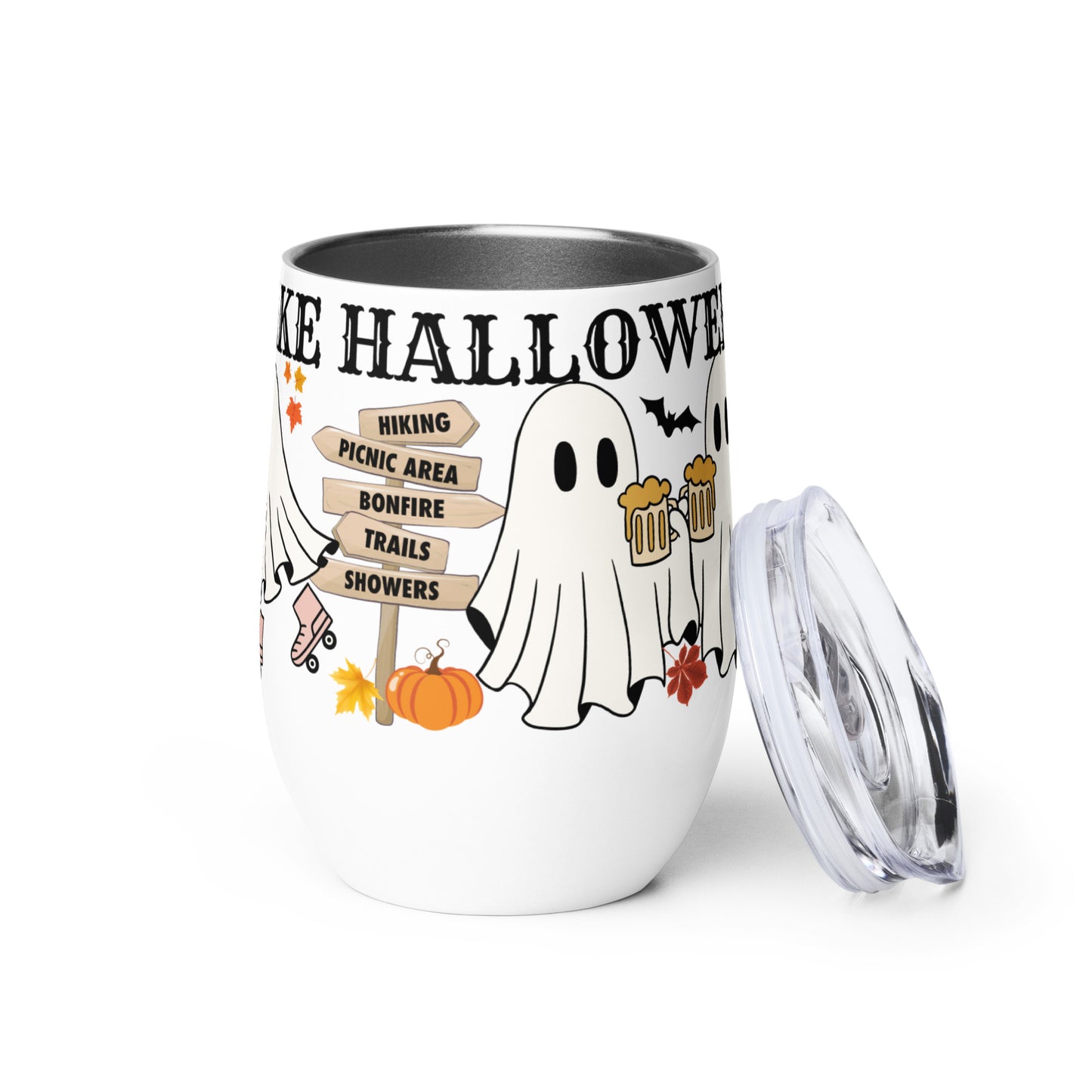 Vail Lake Halloween 2025 Wine Tumbler