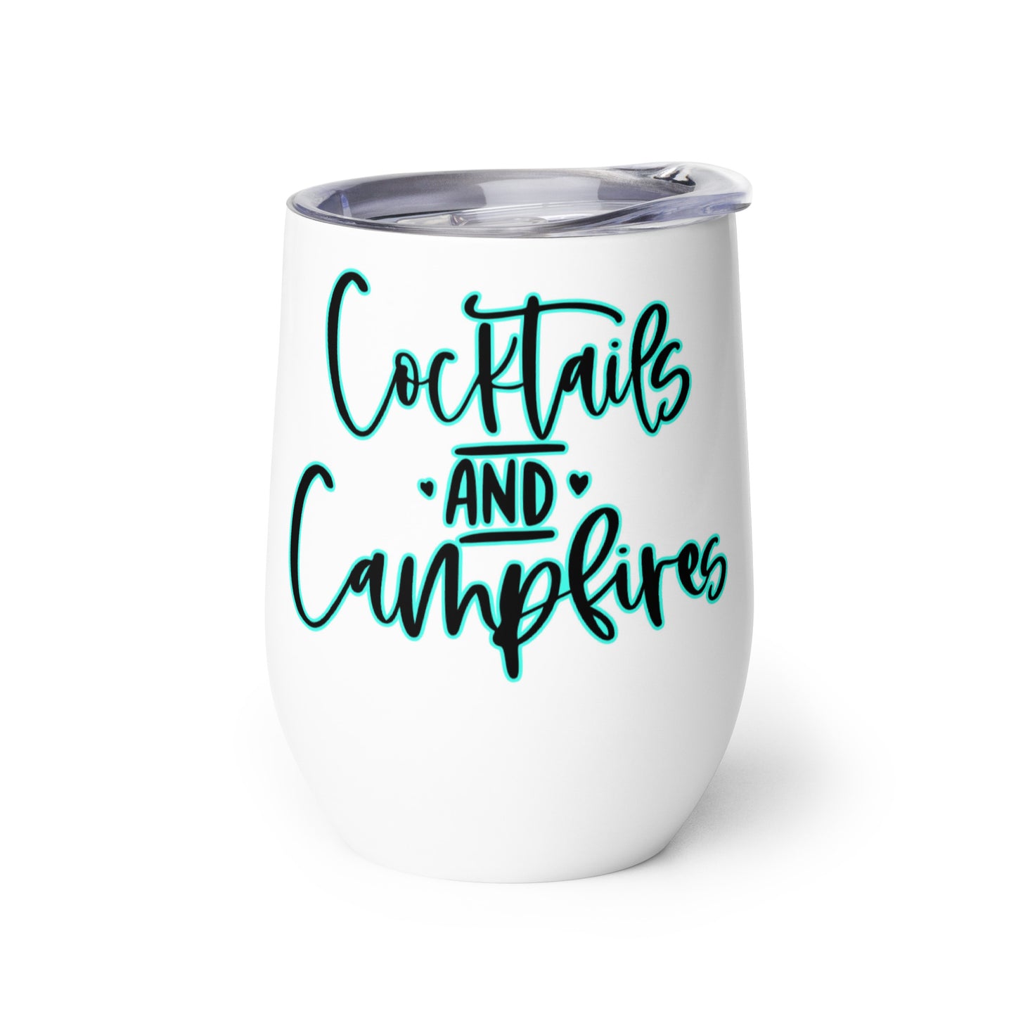 COCKTAILS & CAMPFIRES wine tumbler