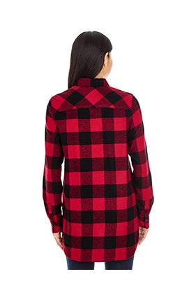 BURNSIDE Women's L/S Buffalo flannel red