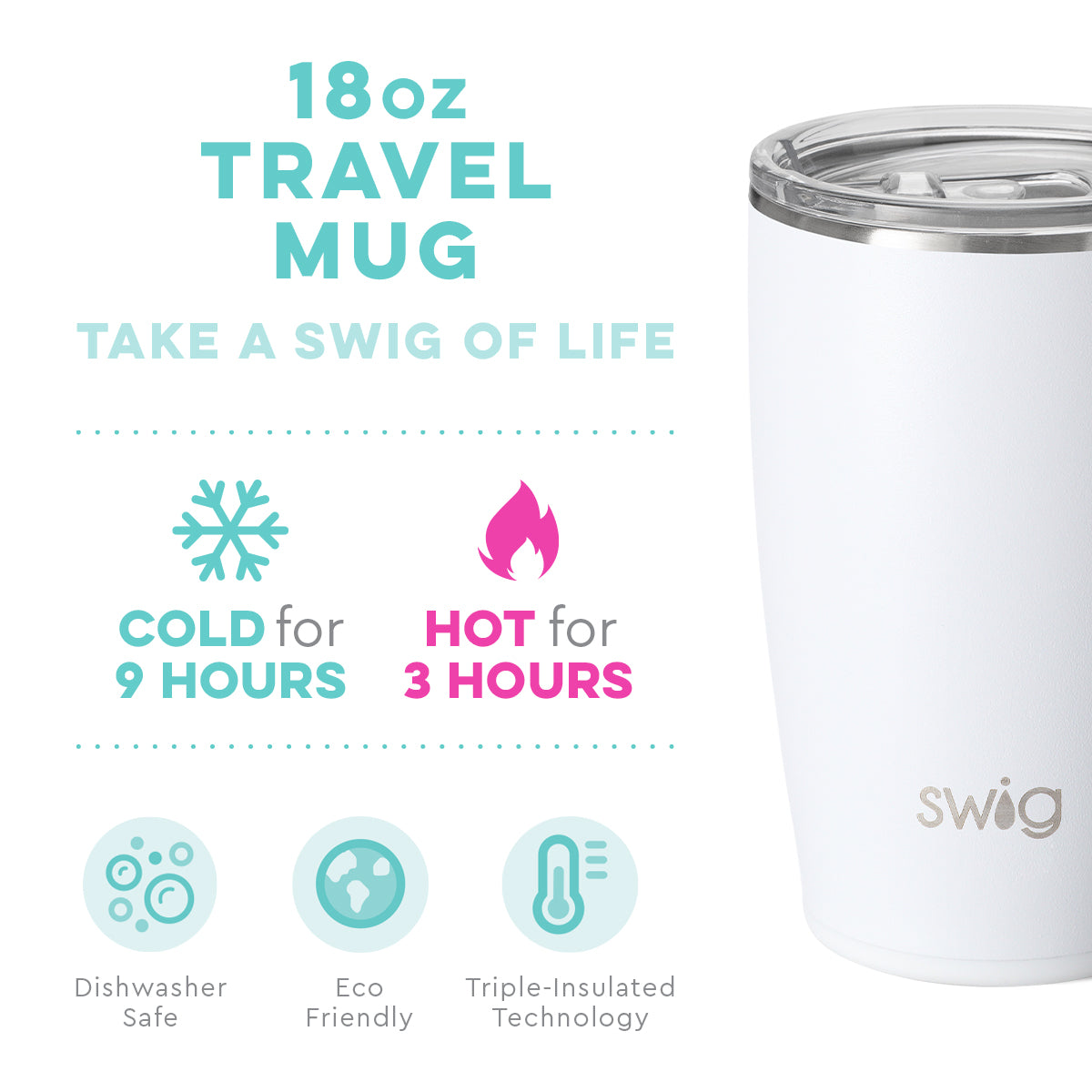 Swig 18oz Mug Matt White