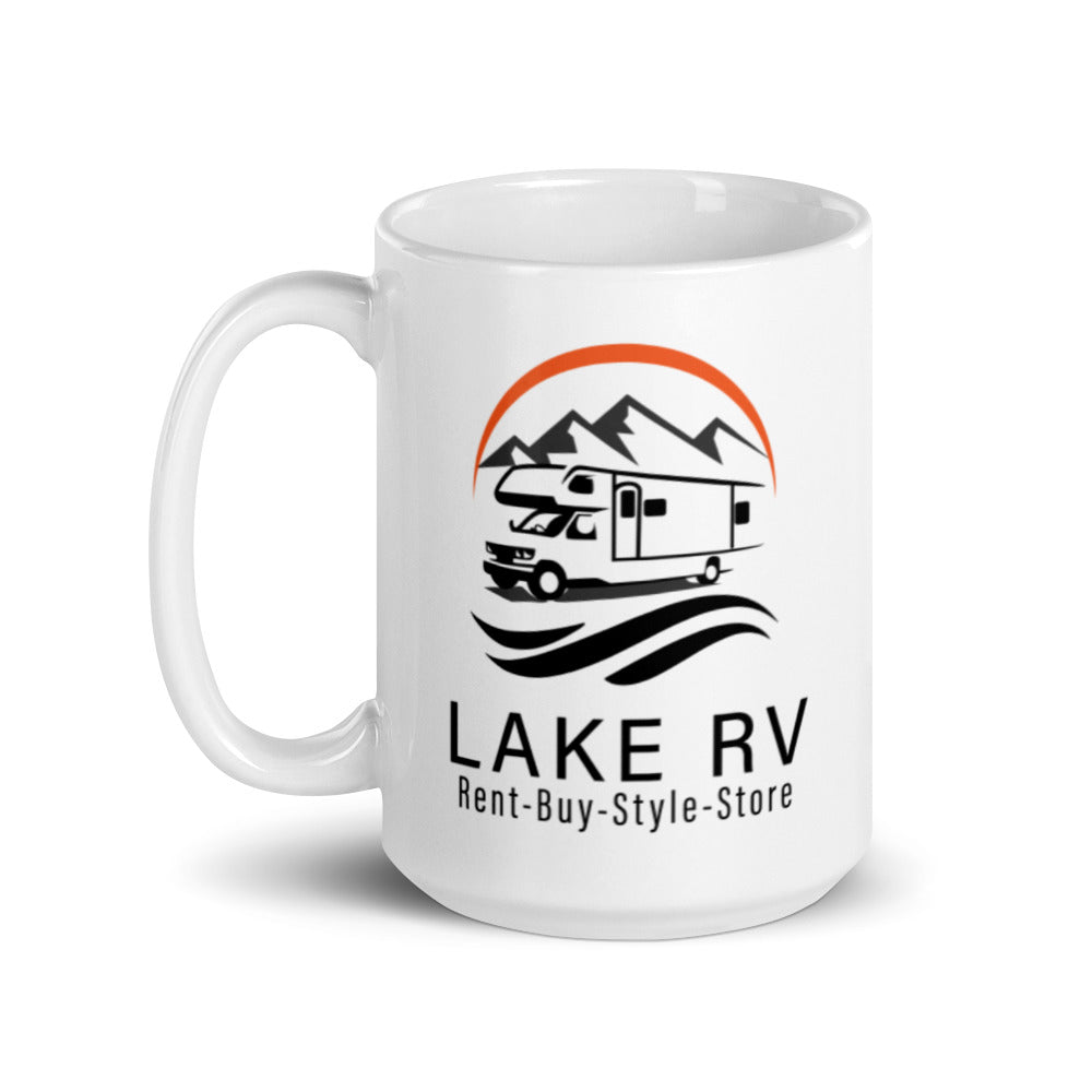 White Logo Glossy Mug