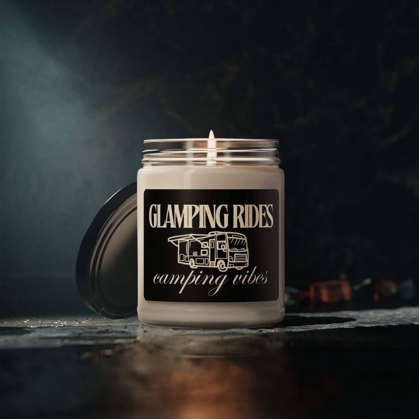 GLAMPING RIDES Scented Soy Candle, 9oz