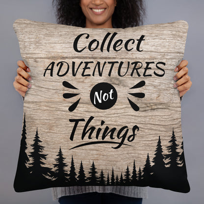 Collect Adventures pillow 22x22