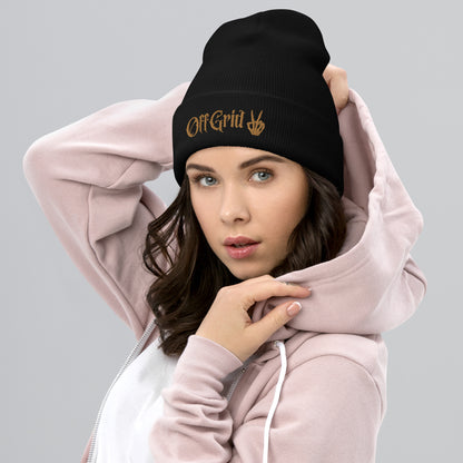 OFF GRID EMBROIDERED CUFFED BEANIE