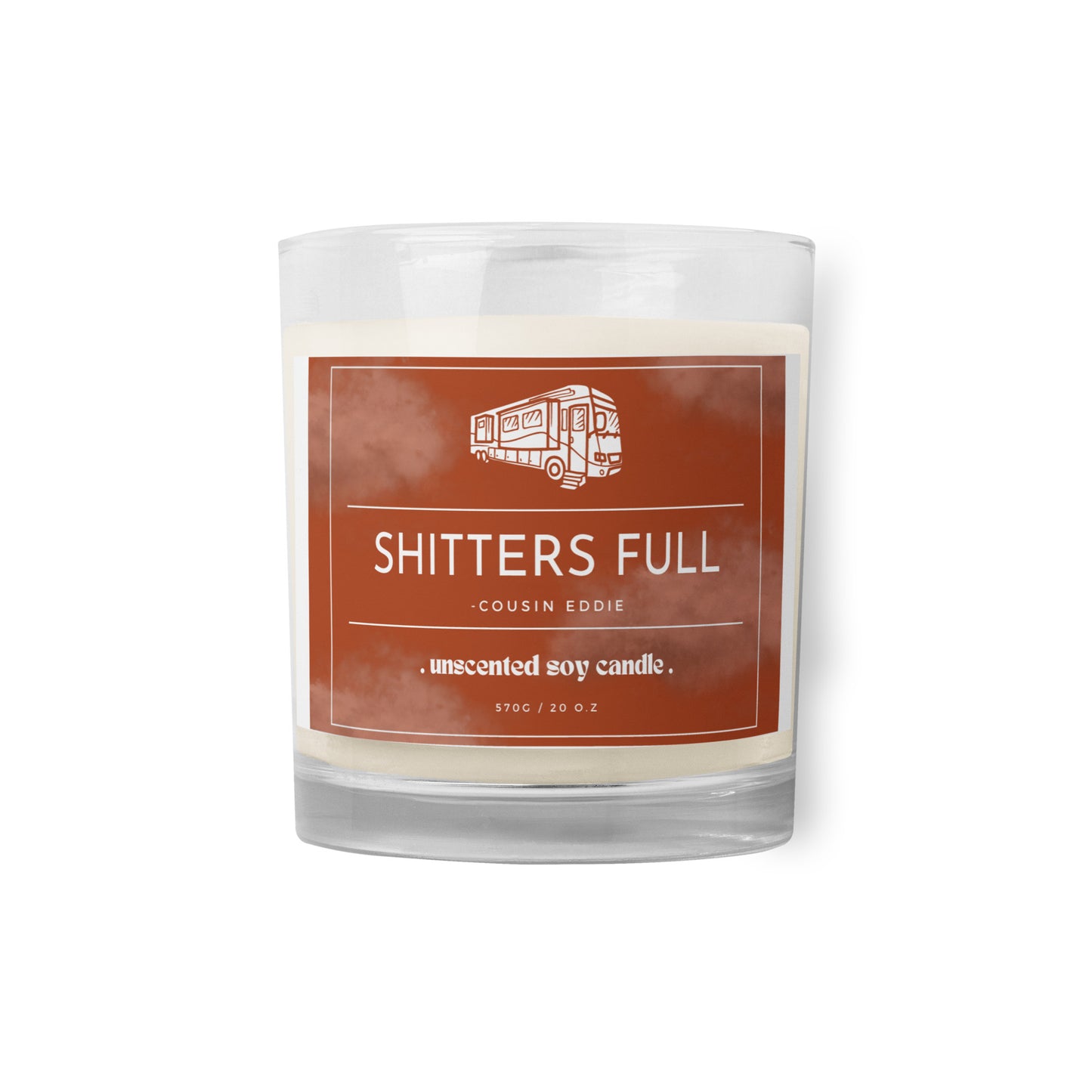Shitter's Full candle