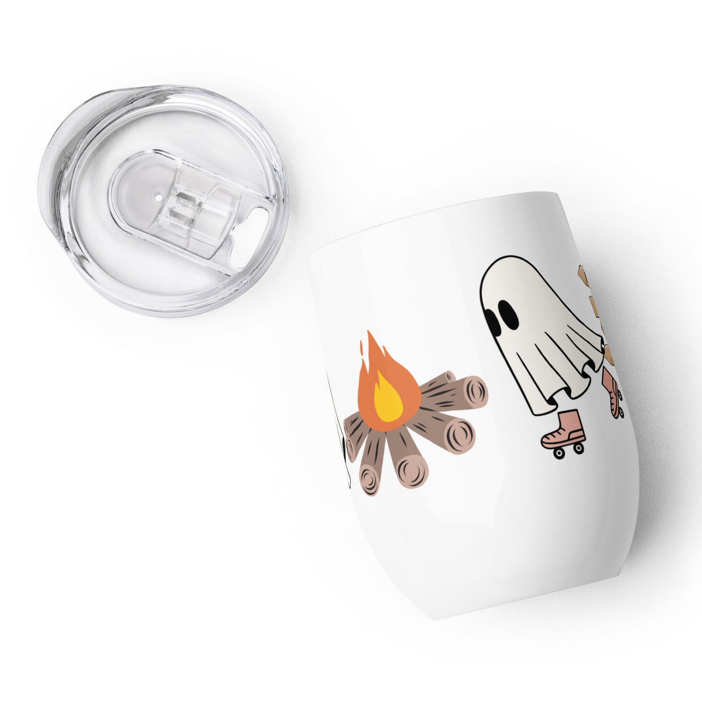 Camping Ghosts Wine tumbler