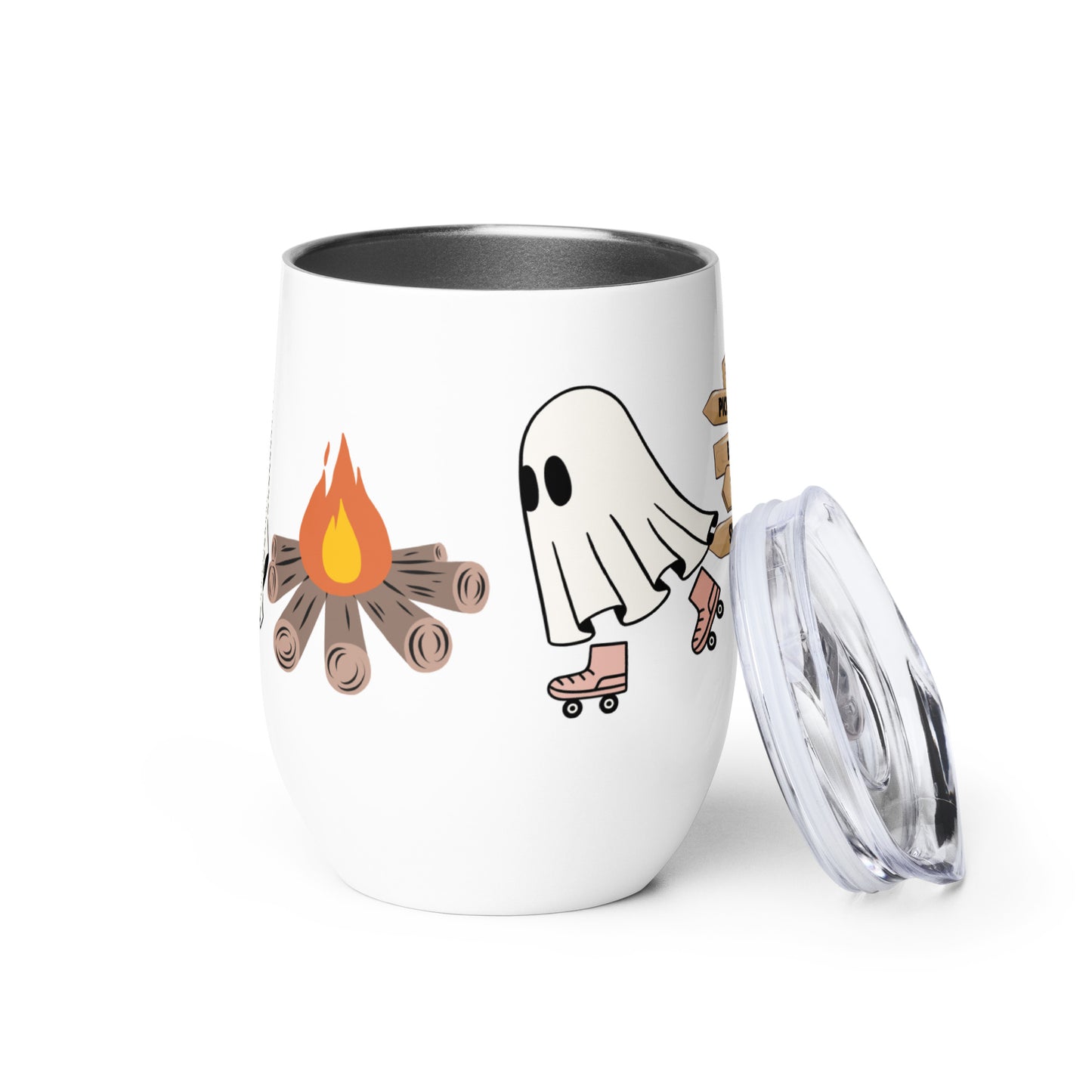 Camping Ghosts Wine tumbler