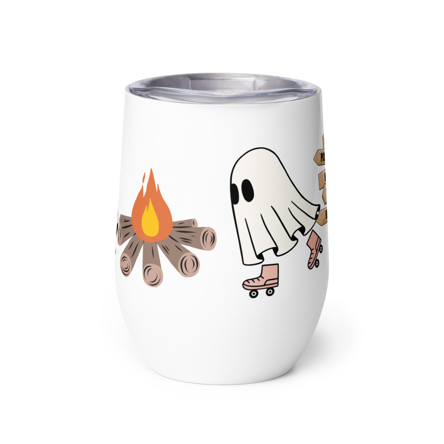 Camping Ghosts Wine tumbler