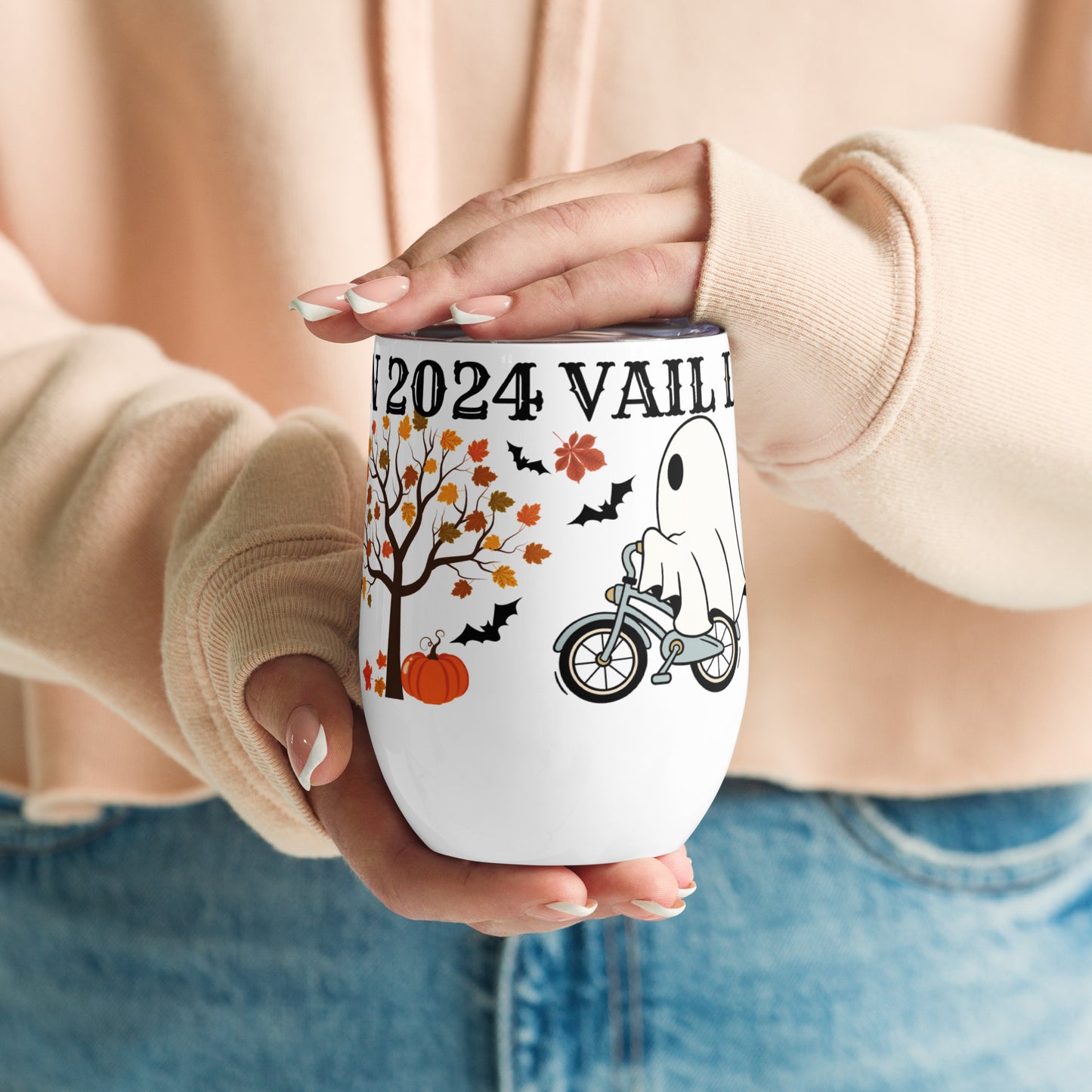 Vail Lake Halloween 2024 Wine Tumbler