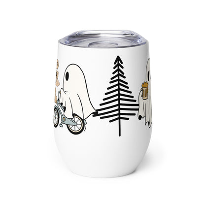 Camping Ghosts Wine tumbler