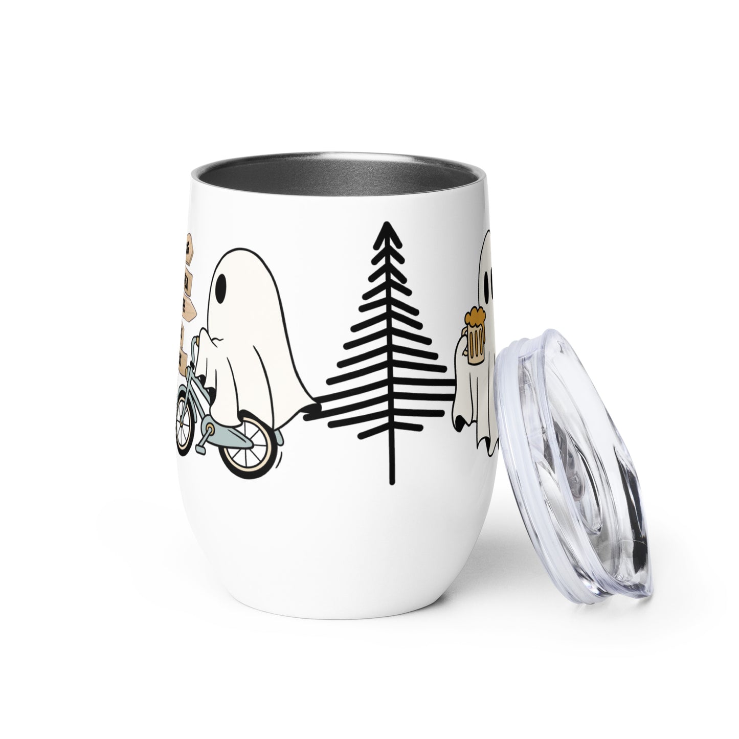 Camping Ghosts Wine tumbler