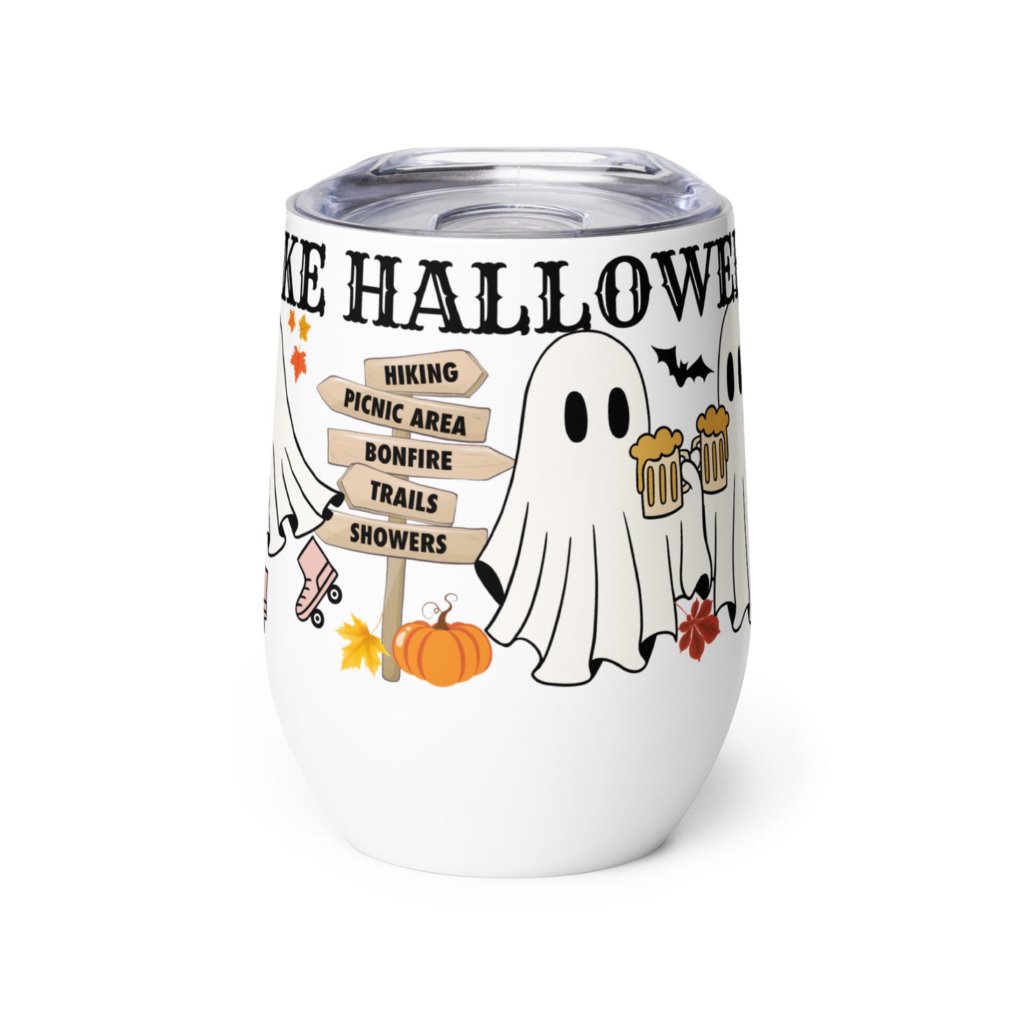 Vail Lake Halloween 2024 Wine Tumbler