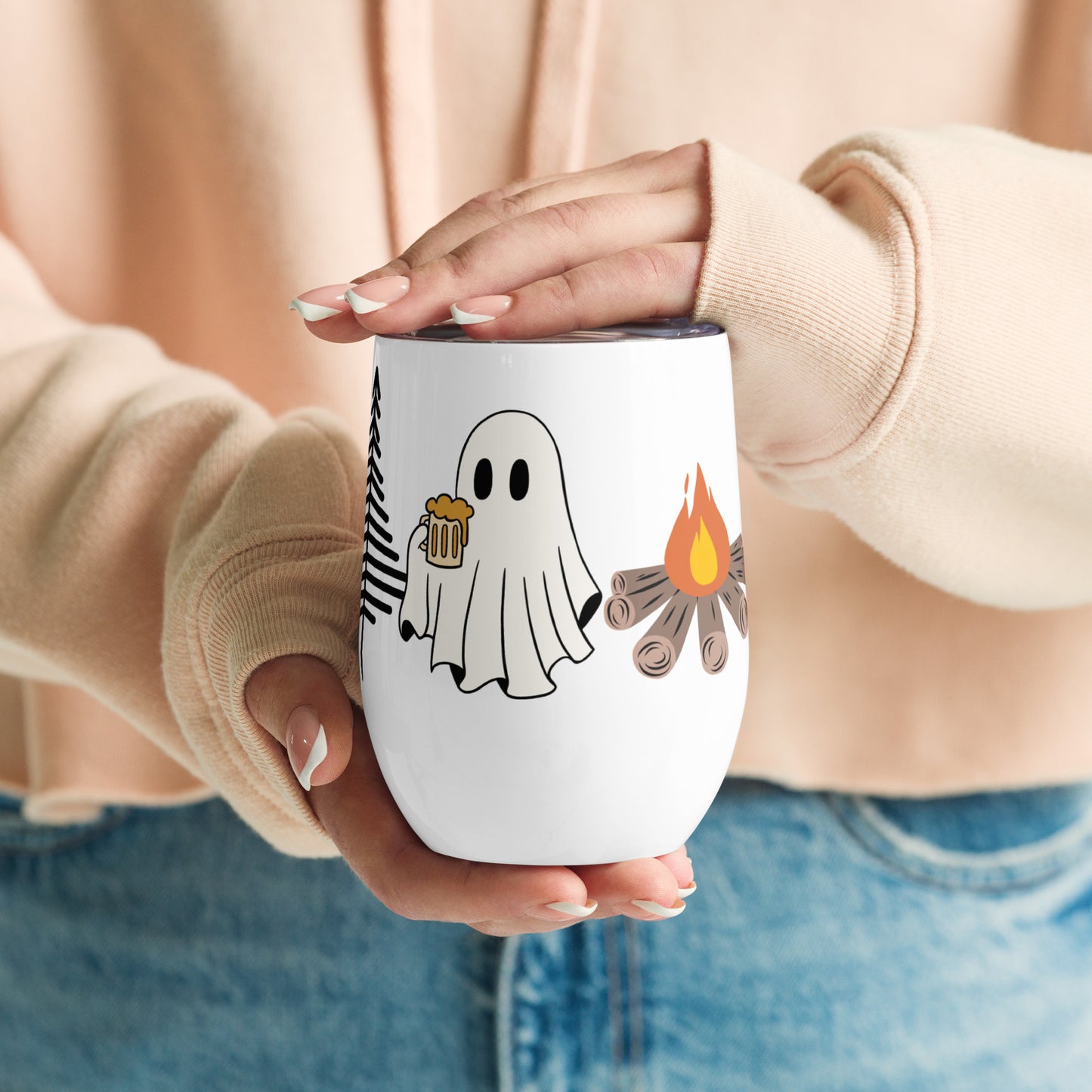 Camping Ghosts Wine tumbler