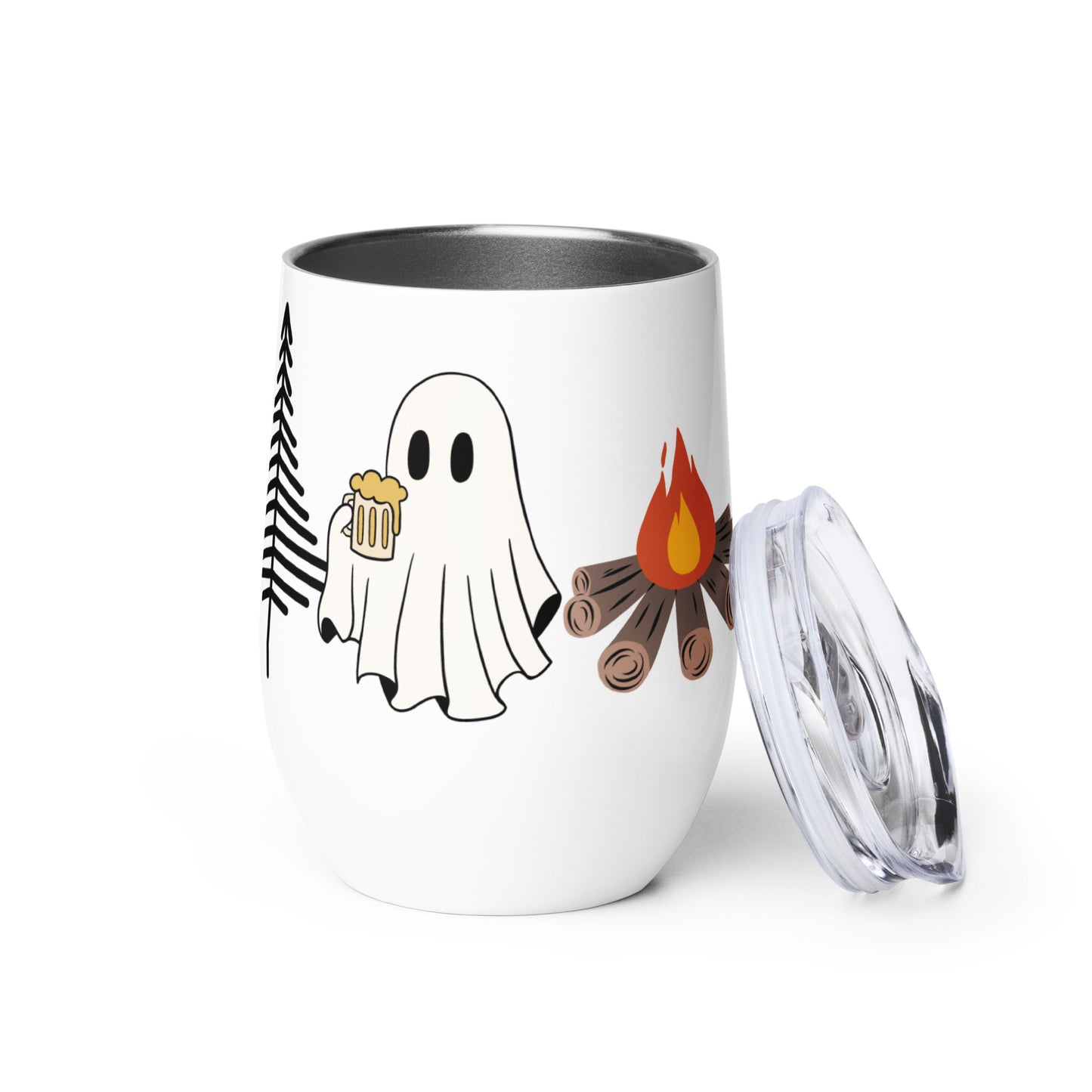 Camping Ghosts Wine tumbler