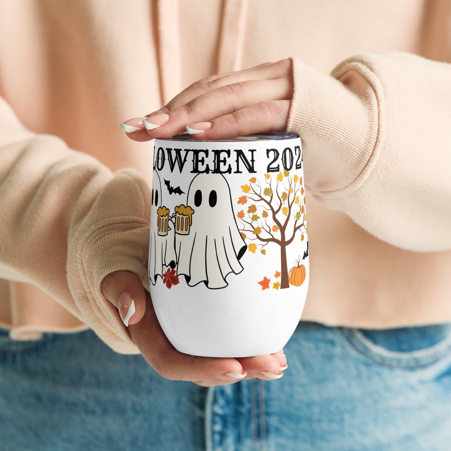 Vail Lake Halloween 2024 Wine Tumbler